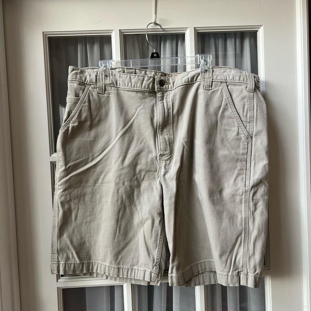Carhartt Men's Beige Work-Ready Flat Front Shorts